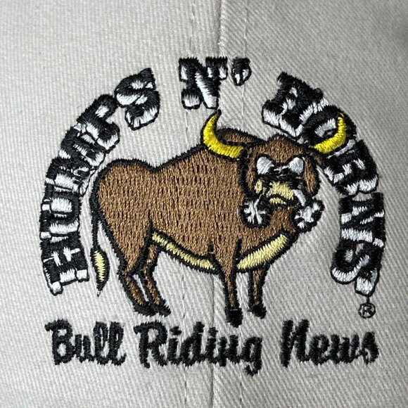 Humps N Horns Bull Riding News Tan Ball Cap Hat Hook N Loop - Picture 8 of 14